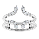 14K White Gold 1/3 CTW Natural Diamond Ring Guard