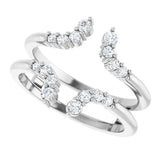 14K White Gold 1/3 CTW Natural Diamond Ring Guard
