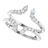 14K White Gold 1/3 CTW Natural Diamond Ring Guard