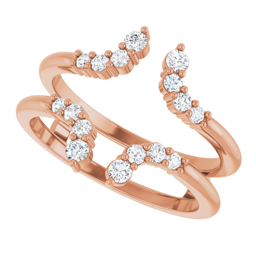 14K Rose Gold 1/3 CTW Lab-Grown Diamond Ring Guard