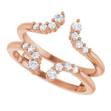 14K Rose Gold 1/3 CTW Lab-Grown Diamond Ring Guard