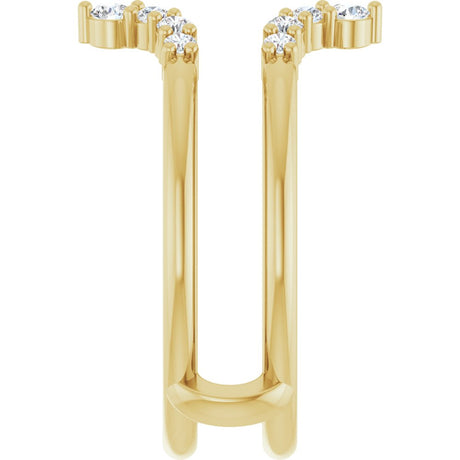 14K Yellow Gold 1/3 CTW Natural Diamond Ring Guard