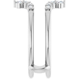 14K White Gold 1/3 CTW Natural Diamond Ring Guard