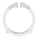 14K White 1/3 CTW Natural Diamond Ring Guard