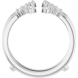 14K White Gold 1/3 CTW Natural Diamond Ring Guard
