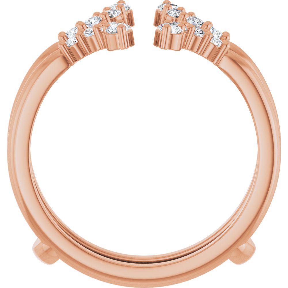 14K Rose Gold 1/3 CTW Lab-Grown Diamond Ring Guard