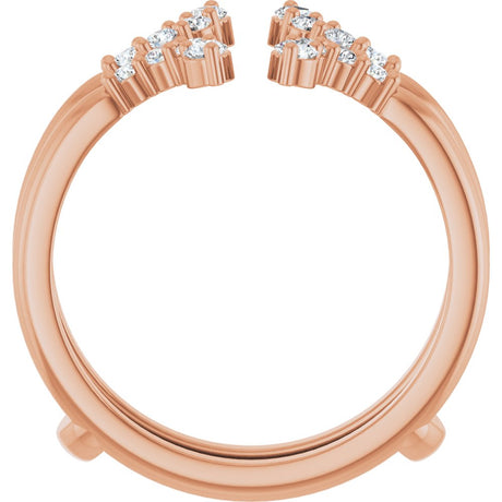 14K Rose Gold 1/3 CTW Lab-Grown Diamond Ring Guard