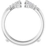 14K White Gold 1/3 CTW Natural Diamond Ring Guard