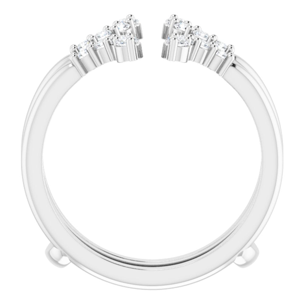 14K White 1/3 CTW Natural Diamond Ring Guard