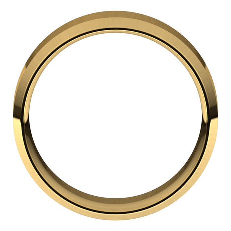 14K Yellow Gold 8 mm Lightweight Beveled-Edge Comfort-Fit Flat Band Size 7.5