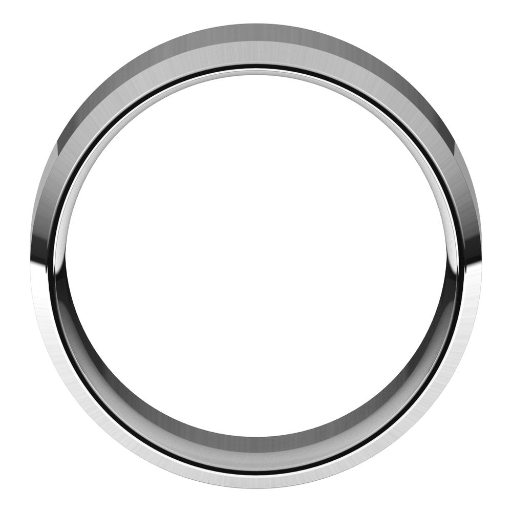 Platinum 9 mm Lightweight Beveled-Edge Comfort-Fit Flat Band Size 10.5