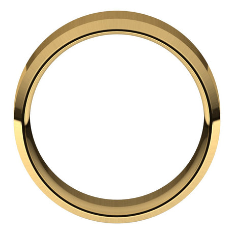 14K Yellow Gold 9 mm Lightweight Beveled-Edge Comfort-Fit Flat Band Size 13.5