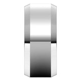 Platinum 9 mm Lightweight Beveled-Edge Comfort-Fit Flat Band Size 10.5