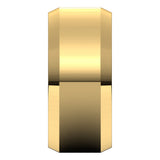 14K Yellow Gold 9 mm Lightweight Beveled-Edge Comfort-Fit Flat Band Size 13.5