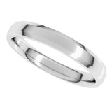 Platinum 3 mm Lightweight Beveled-Edge Comfort-Fit Flat Band Size 7