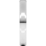 Platinum 3 mm Lightweight Beveled-Edge Comfort-Fit Flat Band Size 7