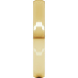 14K Yellow Gold 3 mm Lightweight Beveled-Edge Comfort-Fit Flat Band Size 6.5