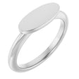 Sterling Silver 13x5.5 mm Oval Signet Ring