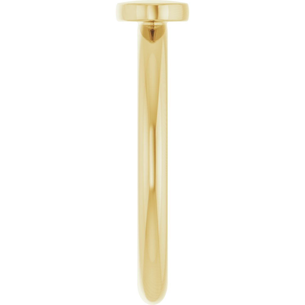 14K Yellow Gold 13x5.5 mm Oval Signet Ring