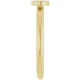 14K Yellow Gold 13x5.5 mm Oval Signet Ring