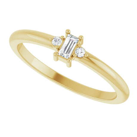 14K Yellow Gold .08 CTW Natural Diamond Stackable Ring
