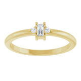 14K Yellow Gold .08 CTW Natural Diamond Stackable Ring