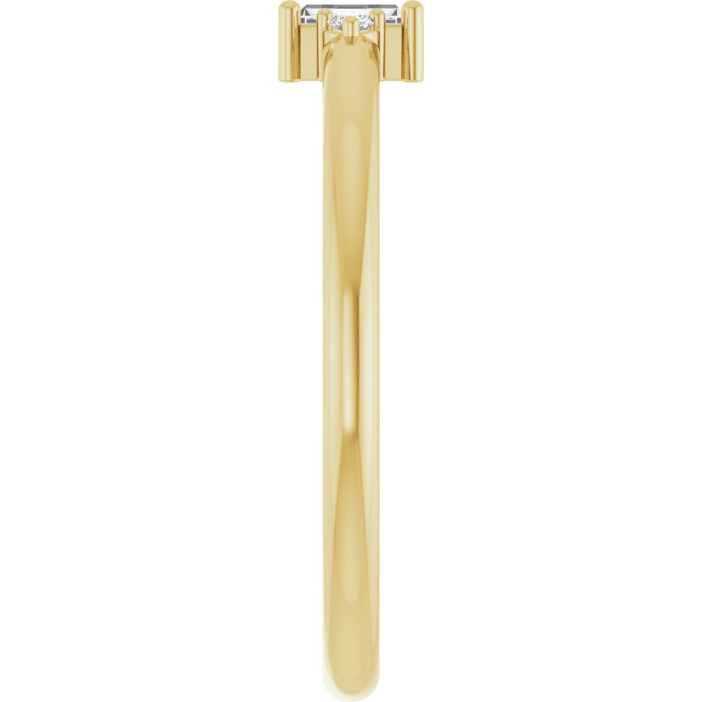 14K Yellow Gold .08 CTW Natural Diamond Stackable Ring