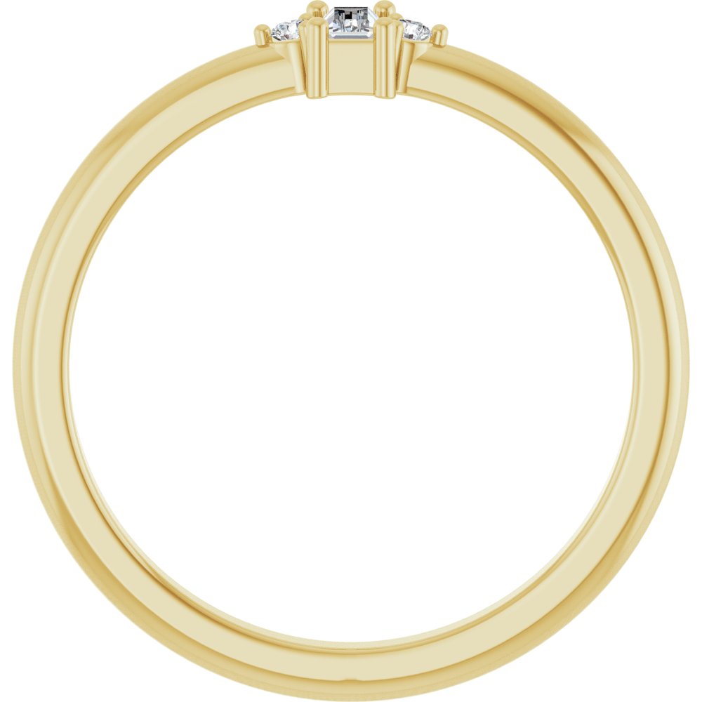 14K Yellow Gold .08 CTW Natural Diamond Stackable Ring