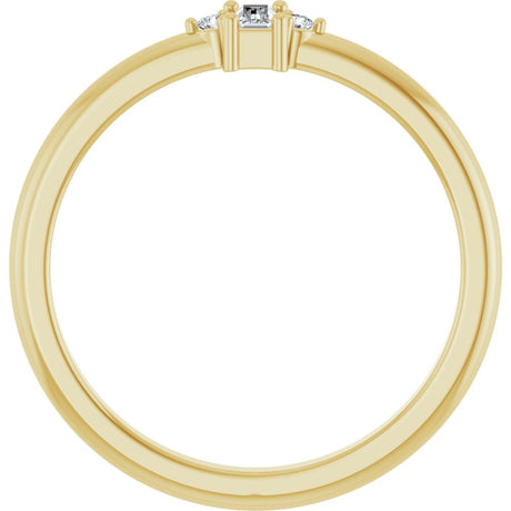 14K Yellow Gold .08 CTW Natural Diamond Stackable Ring