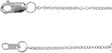 18K White Gold 1 mm Cable 16-18" Chain