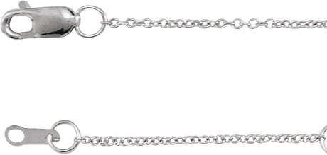 14K White 1 mm Adjustable Cable 16-18" Chain