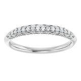 14K White Gold 1/10 CTW Natural Diamond Anniversary Band