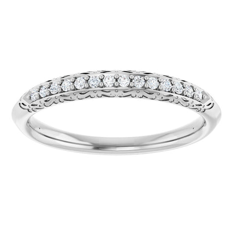 14K White Gold 1/10 CTW Natural Diamond Anniversary Band