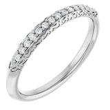 14K White Gold 1/10 CTW Natural Diamond Anniversary Band