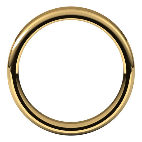 14K Yellow 5 mm Flat Comfort Fit Round Edge Band