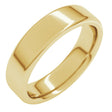 14K Yellow Gold 5 mm Round-Edge Comfort-Fit Flat Band Size 5.5