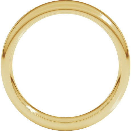 18K Yellow Gold 5 mm Round-Edge Comfort-Fit Flat Band Size 9.5