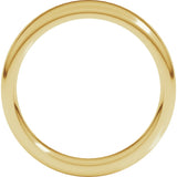 14K Yellow Gold 5 mm Round-Edge Comfort-Fit Flat Band Size 5.5