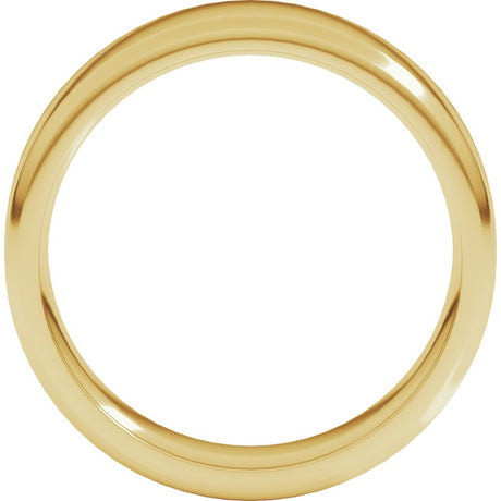 14K Yellow Gold 6 mm Round-Edge  Comfort-Fit Flat Band Size 10