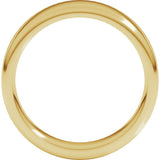 10K Yellow Gold 6 mm Round-Edge Comfort-Fit Flat Band Size 8