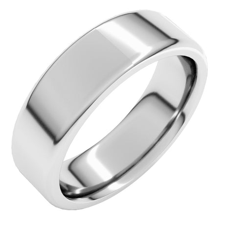Continuum Sterling Silver 6 mm Round-Edge Comfort-Fit Flat Band Size 9.5
