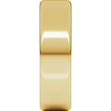 14K Yellow Gold 6 mm Round-Edge Comfort-Fit Flat Band Size 6.5