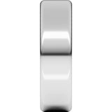 14K White Gold 6 mm Round-Edge Comfort-Fit Flat Band Size 5