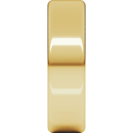 10K Yellow Gold 6 mm Round-Edge Comfort-Fit Flat Band Size 8