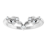 Platinum .06 CTW Lab Grown Diamond Contour Band