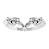 14K White Gold .05 CTW Natural Diamond Contour Band