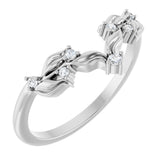 Platinum .06 CTW Lab Grown Diamond Contour Band