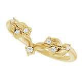 14K Yellow Gold .05 CTW Natural Diamond Contour Band