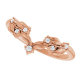14K Rose Gold .06 CTW Lab Grown Diamond Contour Band