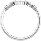 14K White Gold .06 CTW Lab Grown Diamond Contour Band